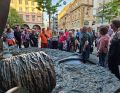 Brunnen „Das Tal der Wupper“ auf dem Rathausplatz in Barmen von Bert Gerresheim. (Bild: Johanna Buchheim)