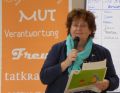 Annemarie Leis vom BDKJ informiert über Veranstaltungen des BDKJ - darunter die 72 Stunden Aktion im Mai 2019